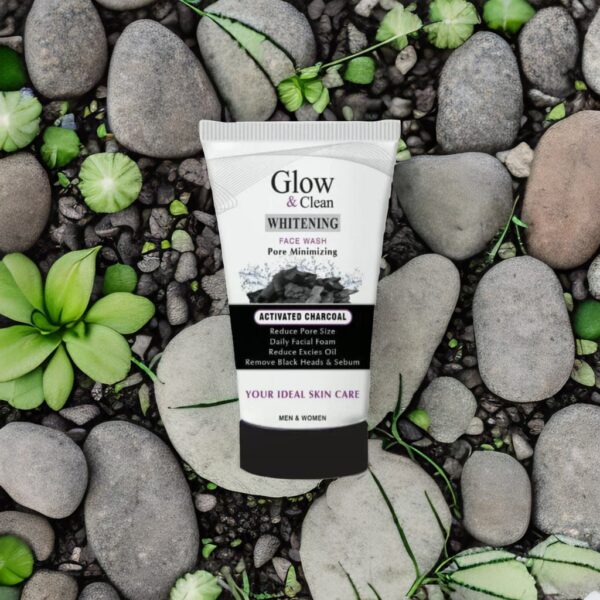 GLOW & CLEAN- Whitening Face Wash Charcoal Men & Women -120Ml